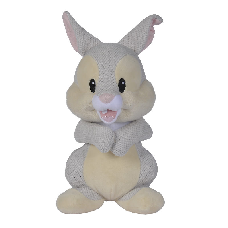  panpan lapin peluche tricot gris 25 cm 